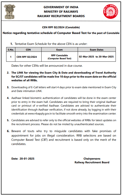 RPF Constable Exam 2025: First-Stage Dates, Syllabus, and 3 Proven Strategies to Qualify 17 Screenshot 2025 01 29 064137